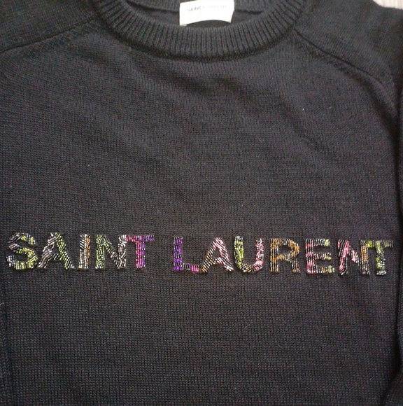 NWOT Authentic Saint Laurent Black Sweater - Picture 5 of 7